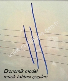 Ekonomik Model Müzik Tahtası Ayaklı Model 120x200 cm