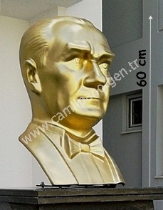 Atatürk büst Polyester 60 cm Örnekleri