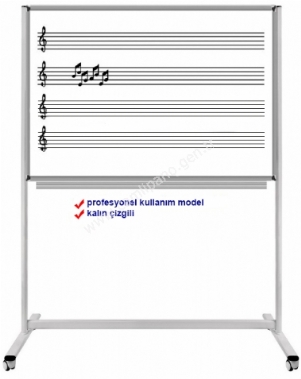 Ayaklı Müzik Yazı Tahtası Profesyonel Model 120x200 cm