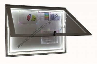 Led kl ilan panosu 4 A4 lk Amortisrl pano 60x75 cm alminyum kasal