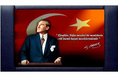 Atatrk Portreleri Deri ereveli 110x200 cm