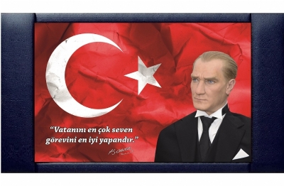 Müdür Odası Makam Panosu Atatürk Portreli 110x200 cm