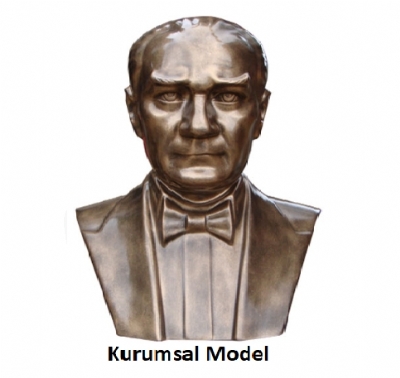 Kurumsal model Atatürk büstü sivil kıyafetli özel döküm fiber Glass 1,5 mm kalınlık dış mekan ve iç mekan kullanım