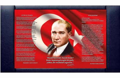 Makam Panosu Atatrk Portresi Derili 85x140 cm