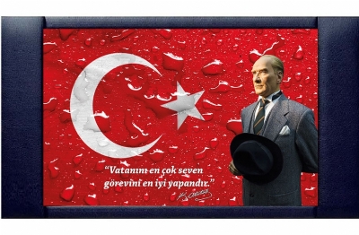 Makam Odası Arka Fon, Atatürk Portresi 85x140 cm