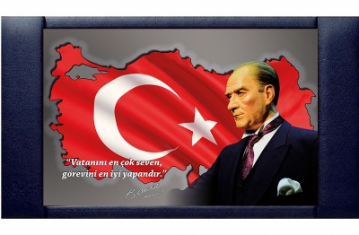 Müdür Masa Arkası Atatürk Portresi 110x200 cm