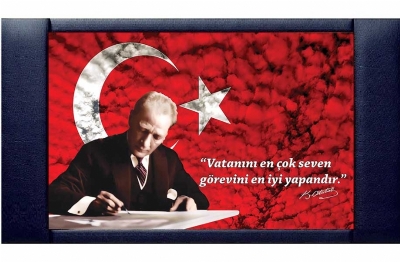 Makam Panosu Derili Atatürk Portreleri 110x200 cm