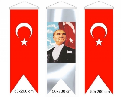 Atatürk  portreli kırlangıç bayrak 8 nolu
