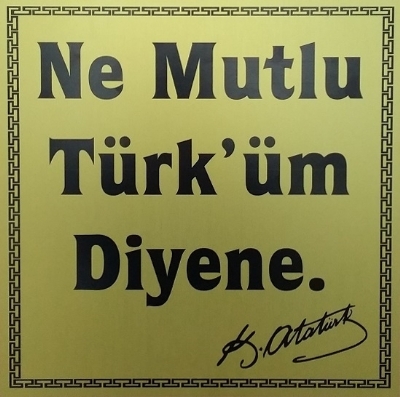 Atatürk köşesi ve Atatürk Büstü yazıları ekonomik Alüminyum yazısı