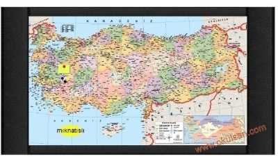Mknatsl Trkiye Haritas makam panosu 90x130 cm rnekleri