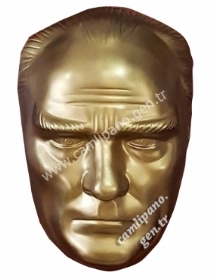 Atatürk maskı Kabartma büyük boy Atatürk maskı 40 cm polyester